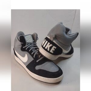 Nike Court Borough Mid Premium 'Matte Silver Black' 844884-005 Men's Size 10